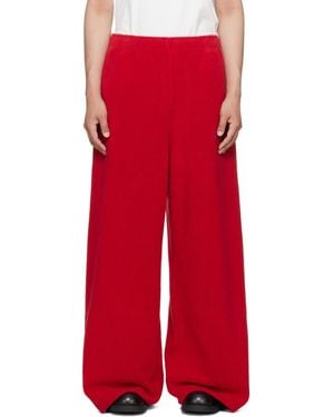 MM6 by Maison Margiela Fleece Joggers - Red
