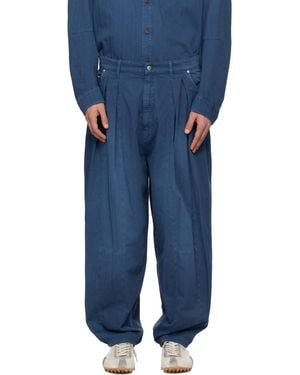 Hed Mayner Pleated Jeans - Blue