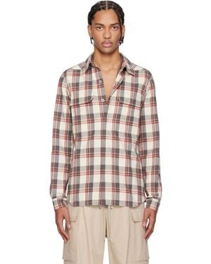 Rick Owens Off- & Temple Overshirt - Multicolour