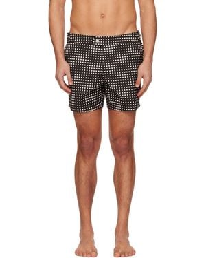Tom Ford ブラック Mid Dot Print ナイロン スイムショーツ