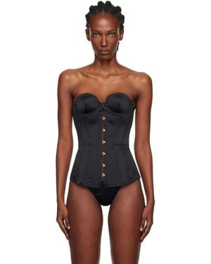 Agent Provocateur Corset Mercy Noir En Satin