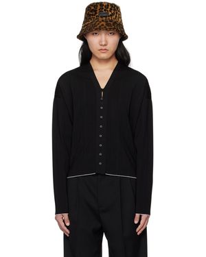 Jacquemus Les Sculpturesコレクション ブラック Le Cardigan Plissé カーディガン