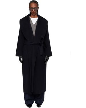 Rohe Signature Double-Faced Scarf Coat - Black
