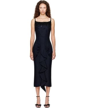 ShuShu/Tong Ruffled Trim Maxi Dress - Blue