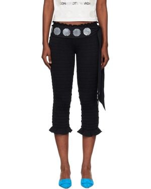 Conner Ives 'The Shirred Capri' Trousers - Black