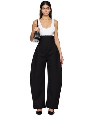 Alaïa Round Petal Trousers in Black | Lyst