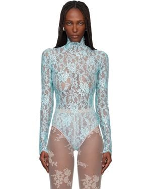 Valentino Floral Lace Bodysuit - Black