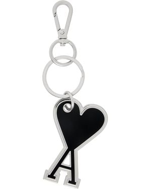 Ami Paris シルバー＆ブラック Ami De Coeur キーチェーン