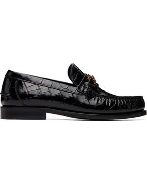 Versace Medusa '95 Croc-Effect Loafers - Black