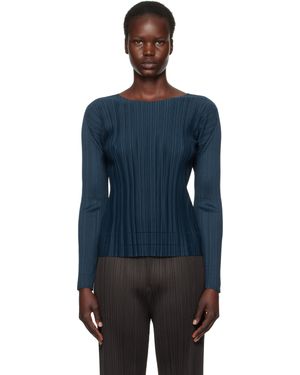 Pleats Please Issey Miyake Soft Pleated Top in Green | Lyst 