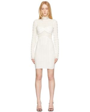 Hervé Léger Shadow Stripe Dress - Black