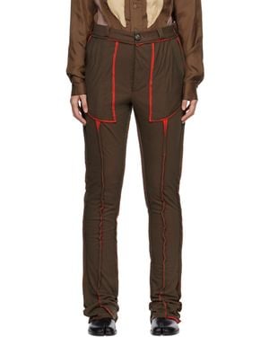 Edward Cuming Raw Edge Lounge Trousers - Brown