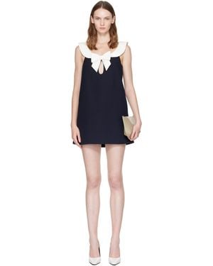 ShuShu/Tong Bow Cutout Sleeveless Minidress - Blue