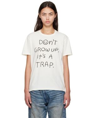 R13 Off- 'Don'T Grow Up' Boy T-Shirt - White