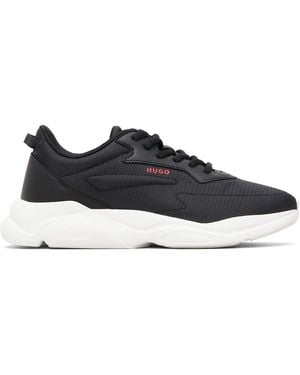 HUGO Ripstop Lightweight Sole Trainers - Black