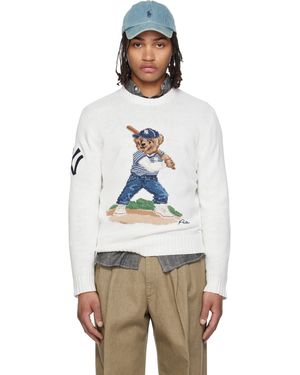 Polo Ralph Lauren Pull Yankees Blanc Cassé Édition Mlb - Multicolore