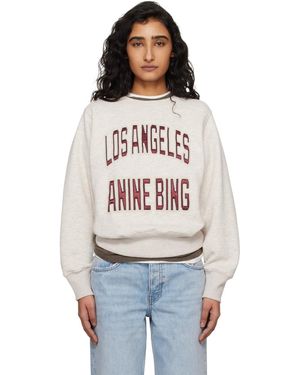 Anine Bing Harry Shrunken Sweatshirt - Natural