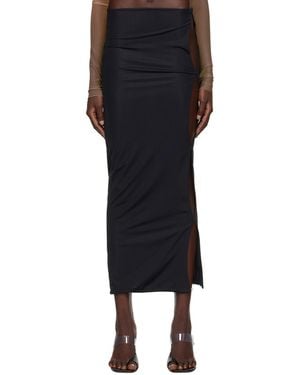 Jade Cropper Cut Out Midi Skirt - Black