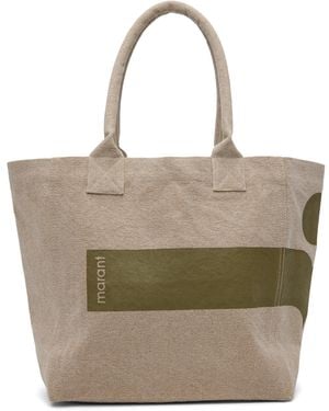 Isabel Marant Taupe Small Yenky Tote - Natural