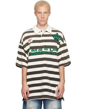 Cout de la Liberte Connor Stripe Rugby Polo - Green