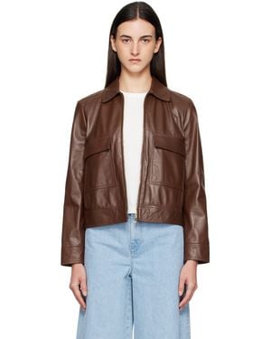 Max Mara ブラウン Nepet レザージャケット