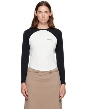 Courreges Circle Contrast T-Shirt - Black