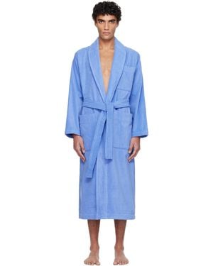 Tekla Terry Classic Bathrobe - Blue