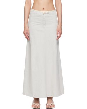 Baserange Off- & Arthur Denim Maxi Skirt - Multicolour