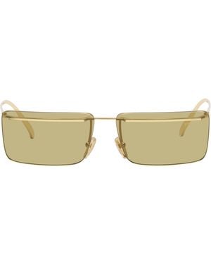 Prada Rimless Metal Rectangle Sunglasses - Black