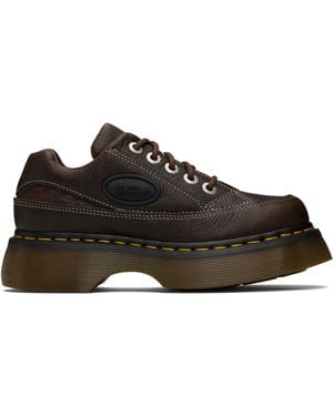 Dr. Martens Buzz 5-Eye Grizzly Leather Derbys - Black