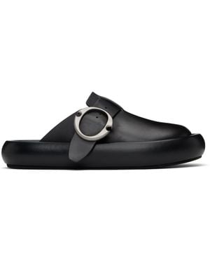 サンダル・ミュール alexander mcqueen Black leather slippers (817471WIACT 1064) Alexander McQueen Black Leather Slippers | italist