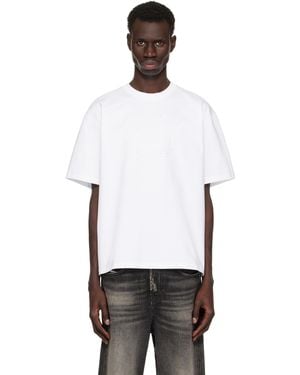 Ganni Heavy Cotton Drop Shoulder Heart T-shirt - White