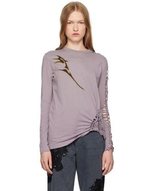 Collina Strada パープル Tosh Ls Tシャツ
