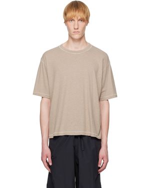 Hope T-Shirt Droit Taupe - Noir