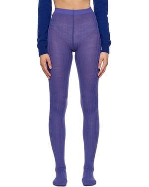 Jil Sander Wool Blend Tights - Purple