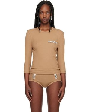 Simone Rocha Embellished Underpinning T-Shirt - Multicolor