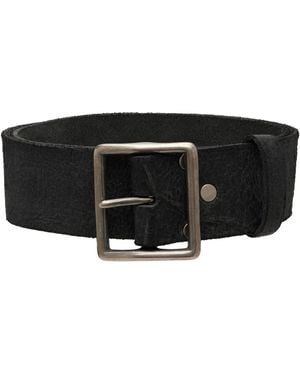 RRL Distressed Leather Belt - Black