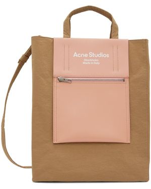 Acne Studios ブラウン Papery トートバッグ - ピンク
