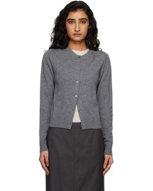 DUNST Essential Crewneck Knit Cardigan - Black