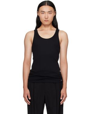 Tom Ford Cotton & Modal Rib Tank Top - Black