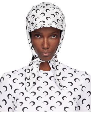 Marine Serre Moon Silk Veiled Cap - White