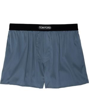 Tom Ford Silk Boxers - Blue