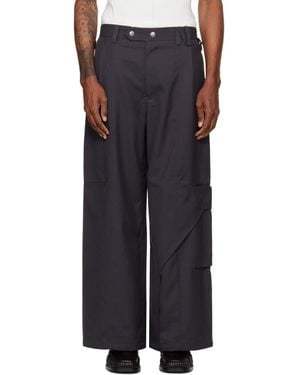 NULLUS Draped Slide Cargo Pants - Black