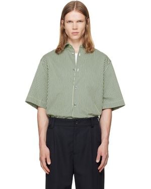 Paul Smith Stripe Oversized Cotton-Silk Shirt - Green