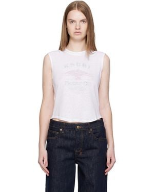 Ksubi Motor Oil Moss Tank Top - White