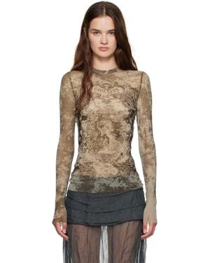 Jean Paul Gaultier 'The Médaillon' Top - Brown