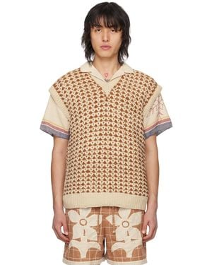 HARAGO Off- Jacquard Vest - Multicolour