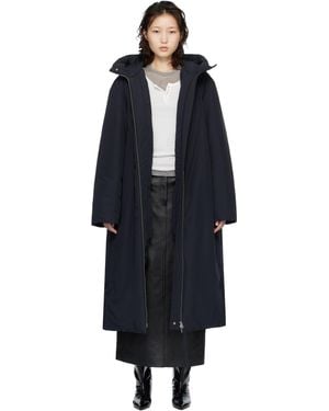 Jil Sander Relaxed Fit Long Down Coat - Black