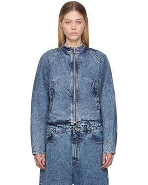 Alaïa Racing Denim Jacket - Blue