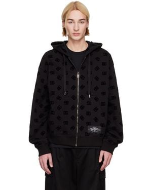 Dolce & Gabbana ブラック ジップアップフーディ